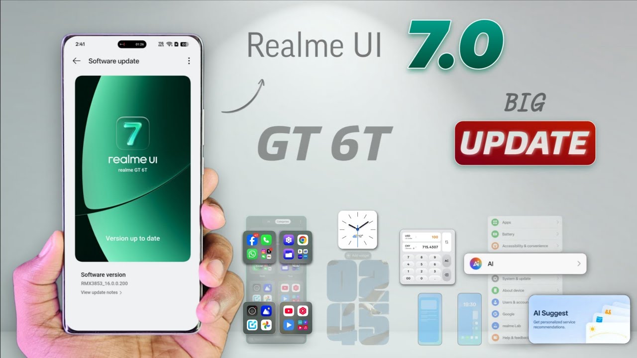 Realme GT 6T gets Realme UI 7 ! Full Screen AOD, Next AI & All Features Explained