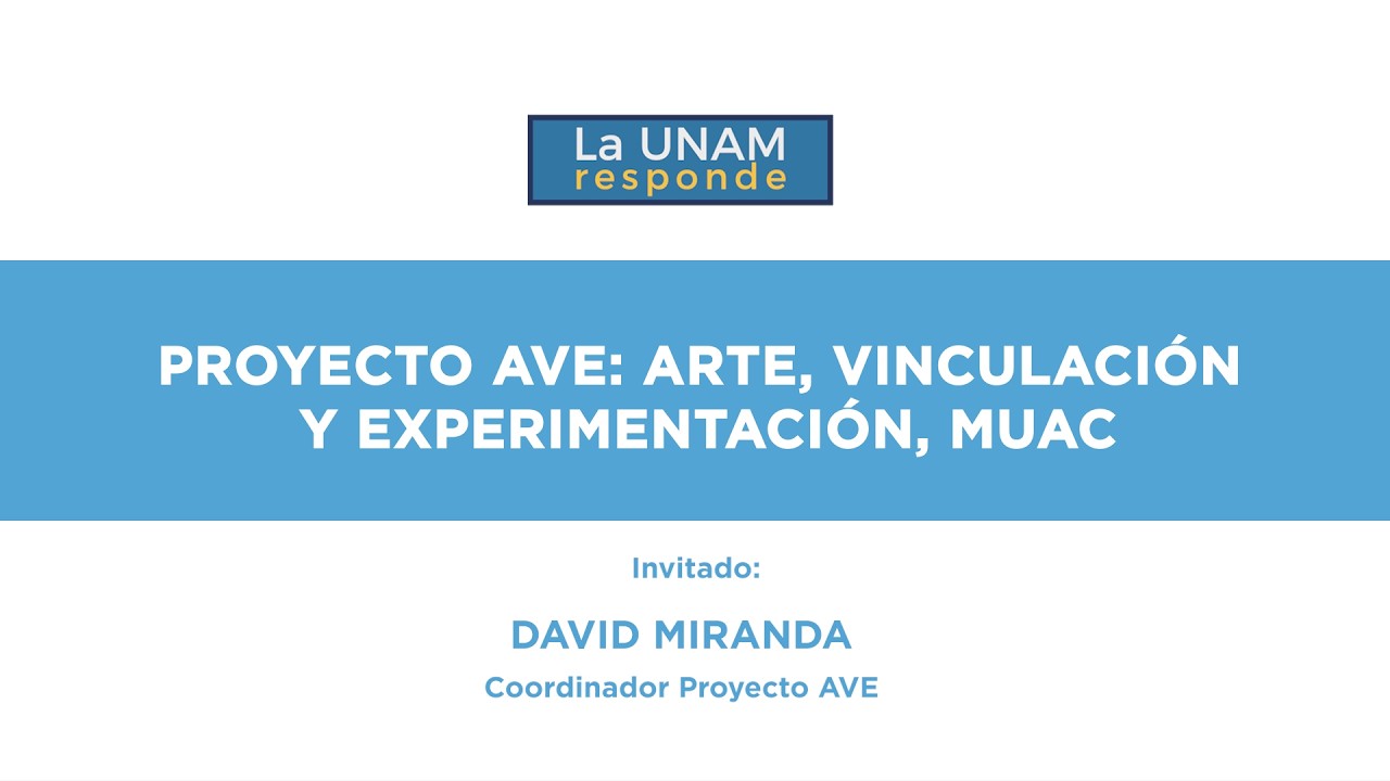Proyecto AVE: arte, vinculación y experimentación , MUAC. La UNAM responde 1307