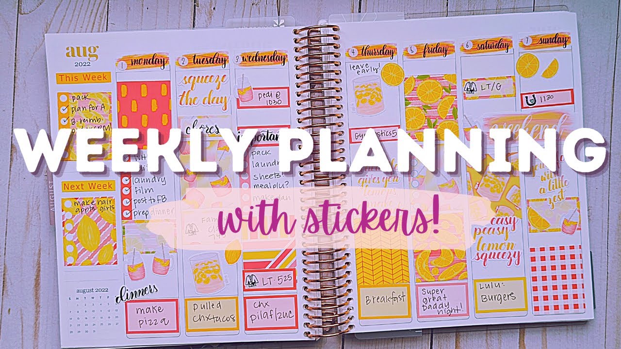 WEEKLY PLANNING WITH STICKERS | erin condren | planning process