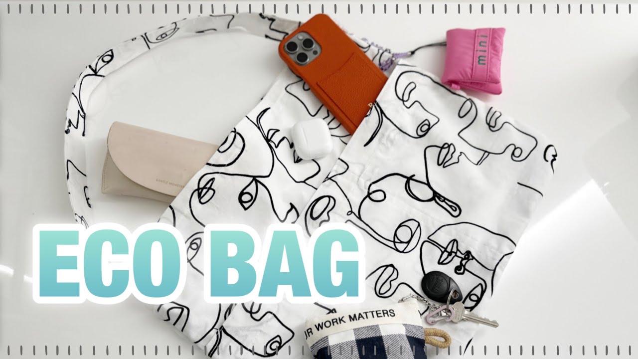 #008 Eco bag - Making a Lightweight and Practical Simple Eco Bag 가볍고 실용적인 심플한 에코백 만들기 