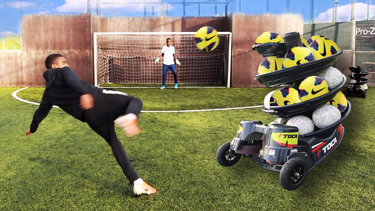 VOLLEY & BICYCLE KICK CHALLENGE vs SICK!!! TRAINING MACHINE
