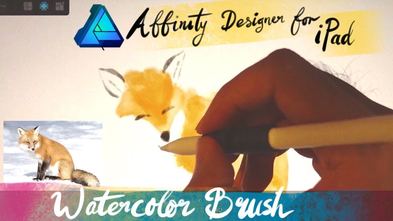 Использование Affinity Designer для iPad для рисования акварелью!