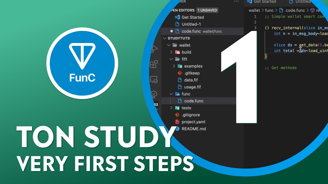TON Study 1 - Very first steps of FunC smart-contract programming