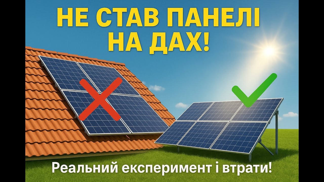 Сонячні Панелі: ЧОМУ на Землі у 2 РАЗИ Вигідніше ніж на Даху! ⚡ #сонячніпанелі #альтернатива