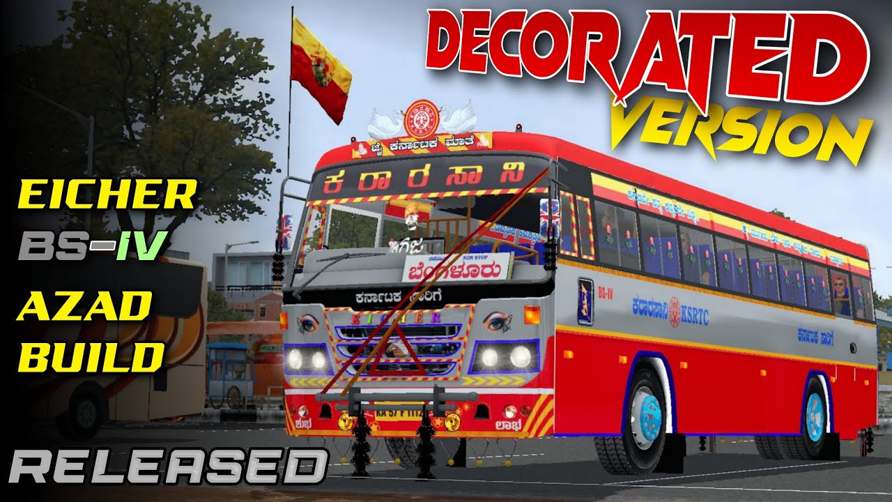 🔰😉KSRTC EICHER BS4 MODIFIED BUS MOD RELEASED FOR BUSSID | HOW TO DOWNLOAD DETAILED TUTORIAL KANNADA😍