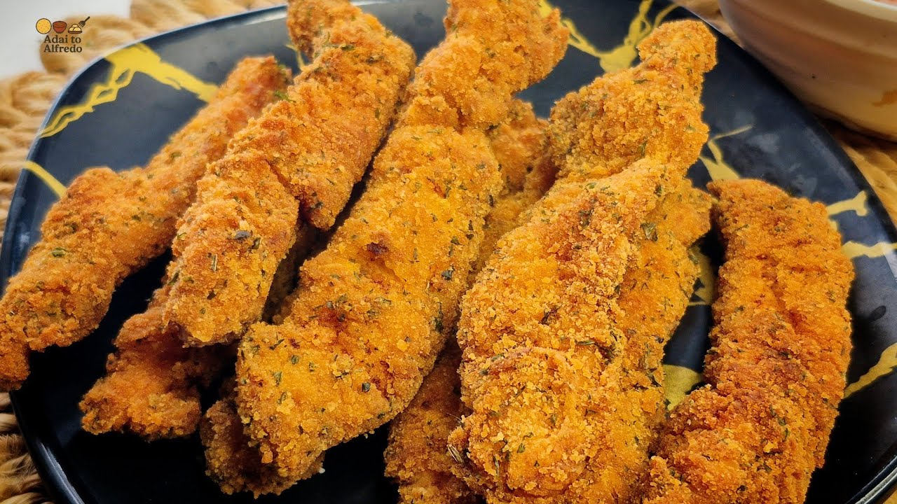 Crispy Chicken Fries With Dipping Sauce ✨️ Fried Chicken Recipe 