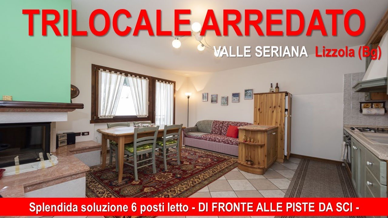 LIZZOLA VALBONDIONE - Trilocale arredato con box fronte piste da sci .-NON PIU' DISPONIBILE-