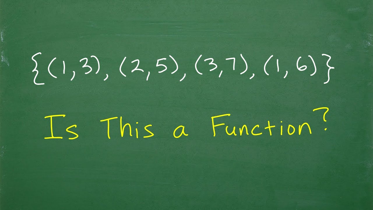 Is this a FUNCTION? You need to KNOW this in ALGEBRA