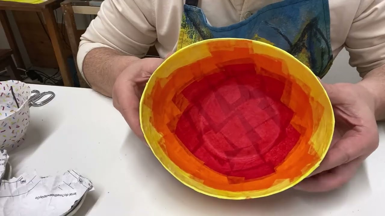 Twelve paper mache projects for 2026: January Bowl Decoration