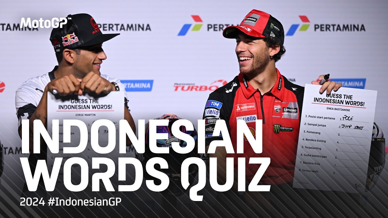 Can the MotoGP™ riders guess what these Indonesian words mean? 🤔🇮🇩 | #MotoGPSocial