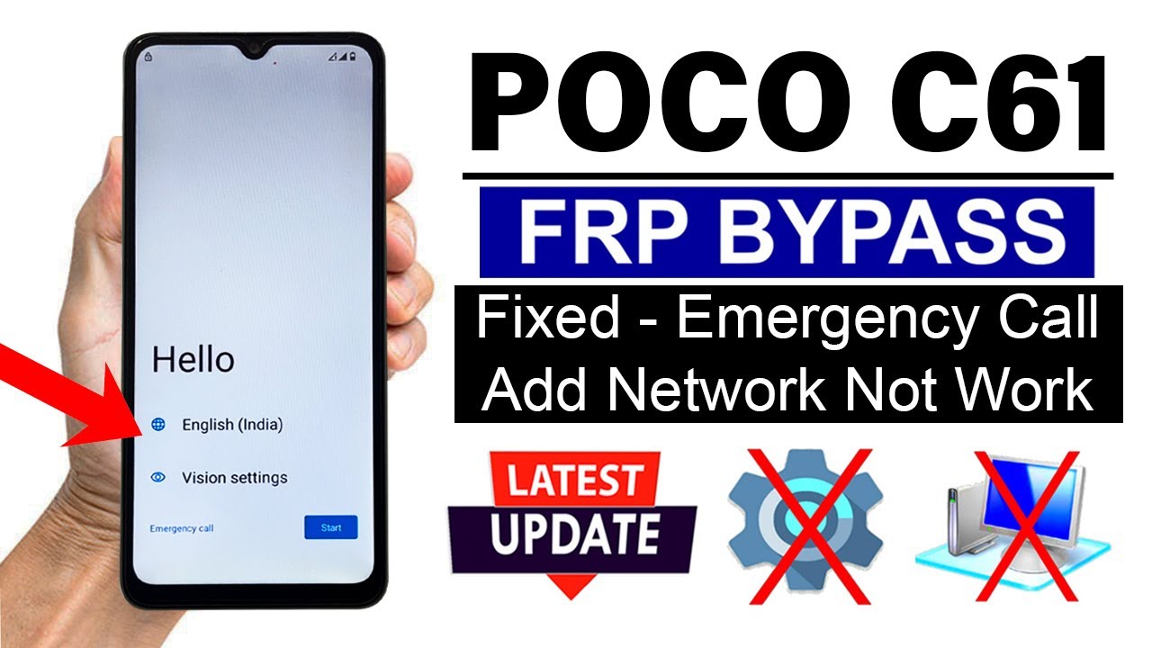 POCO C61 : GOOGLE/ FRP BYPASS | Latest Security Update Android 14 (Without PC) 2025