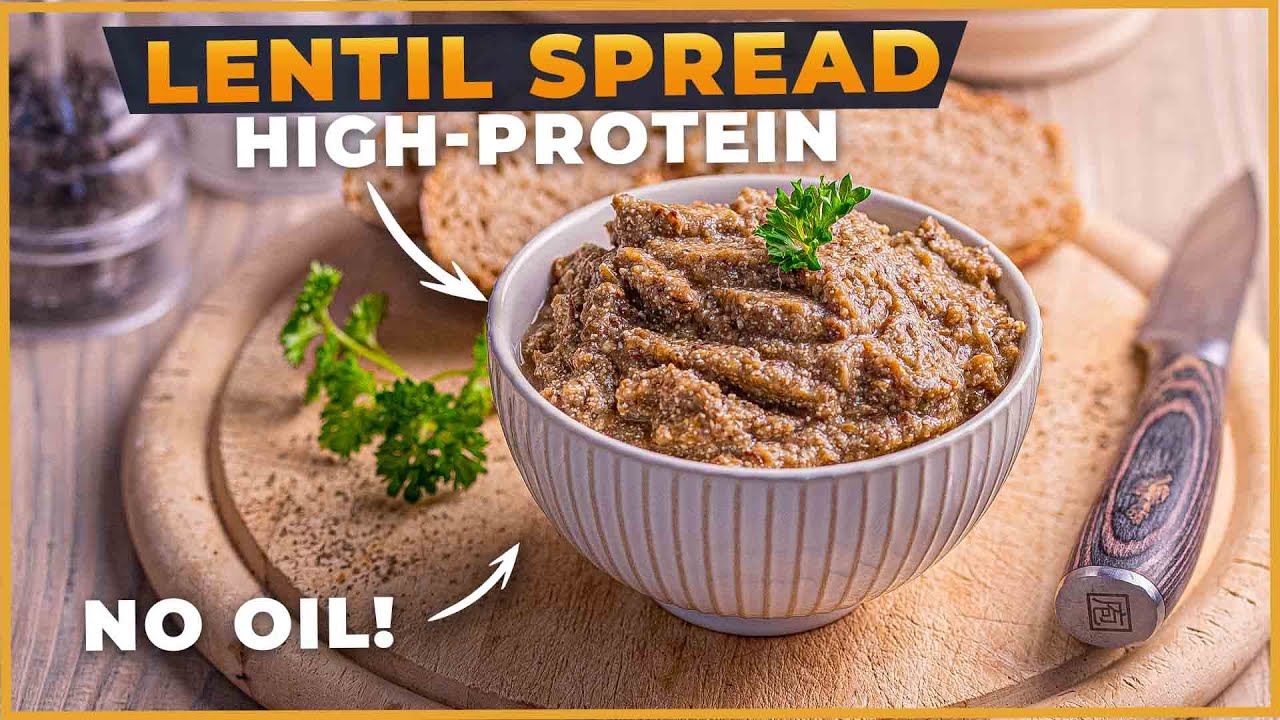 High-Protein Lentil Spread with Mushrooms (No Oil) - WFPB Recipe