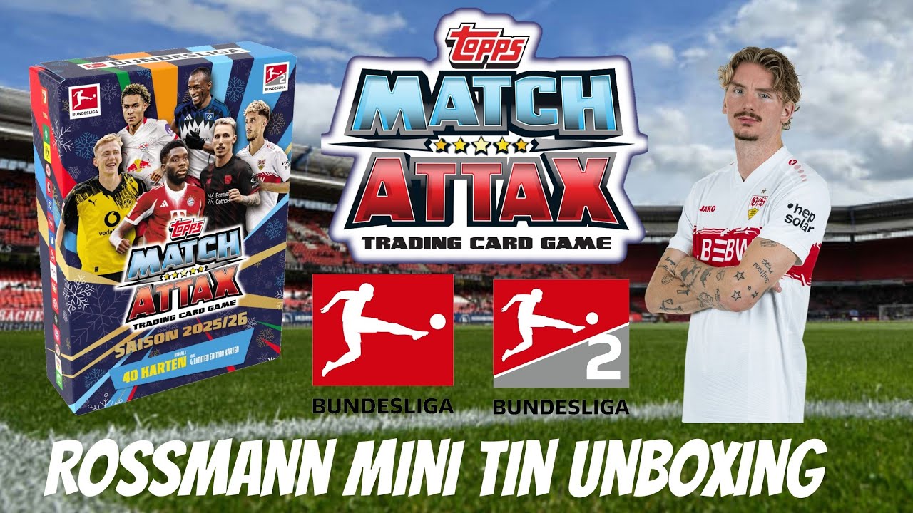 LE33 gefunden🔥|Topps Match Attax Bundesliga 2025/26 Rossmann exklusiv Mini Tin Unboxing!🥰