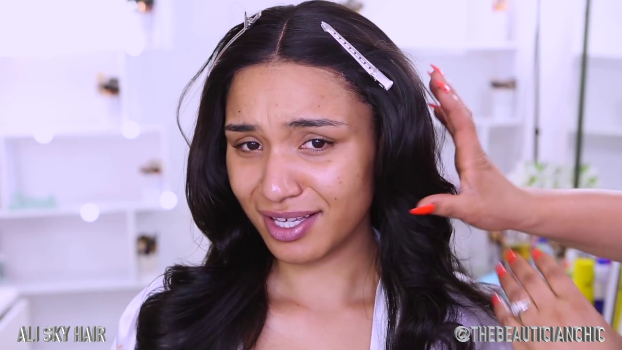 BRIDAL MAKEUP AND HAIR TRANSFORMATION|💄 HOLLYWOOD GLAM| ALI SKY HAIR