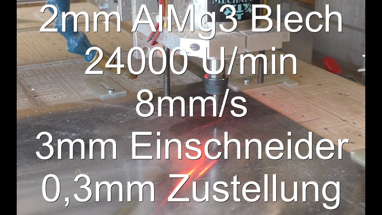 2mm Alublech fr&auml;sen auf der Pro Basic 10-05
