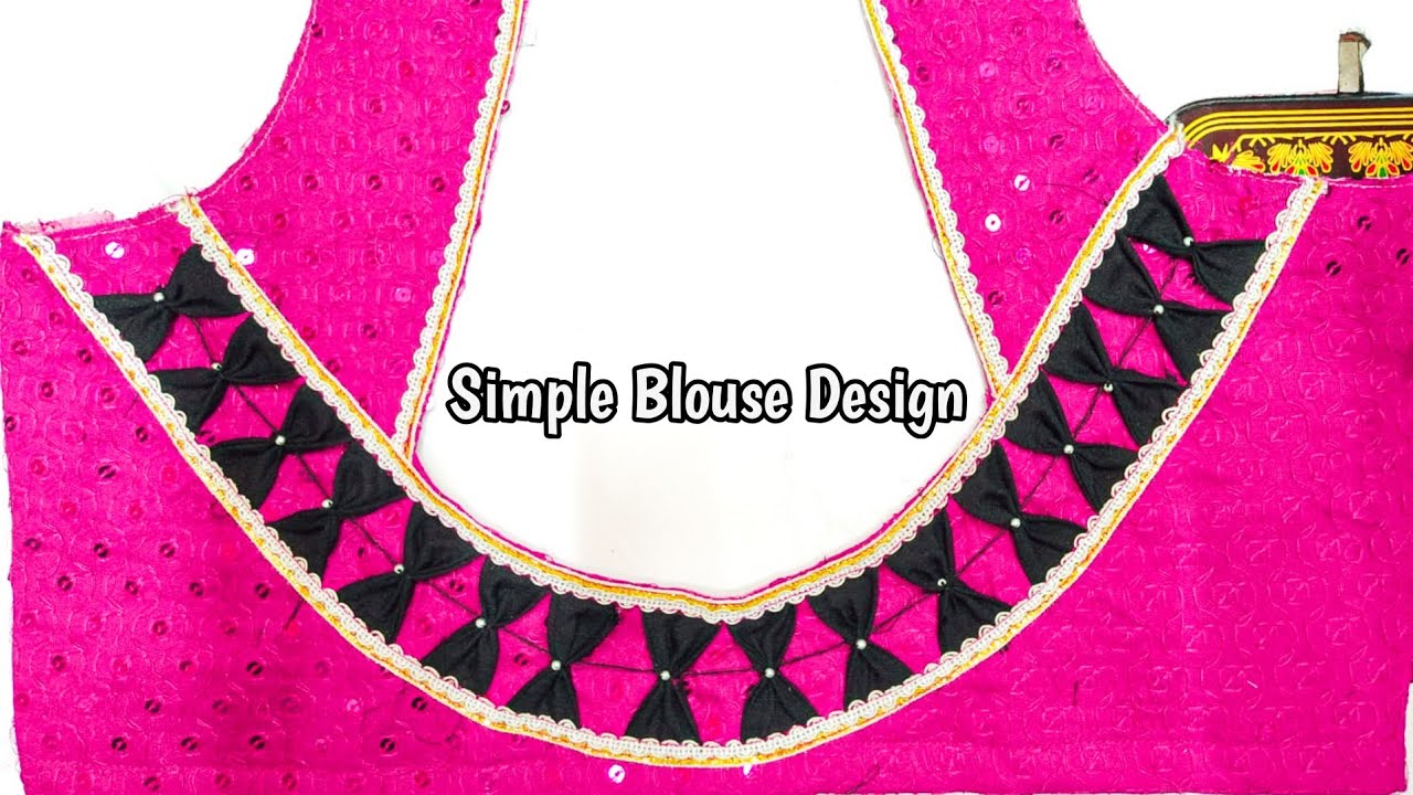 Simple Blouse Design Back nack 