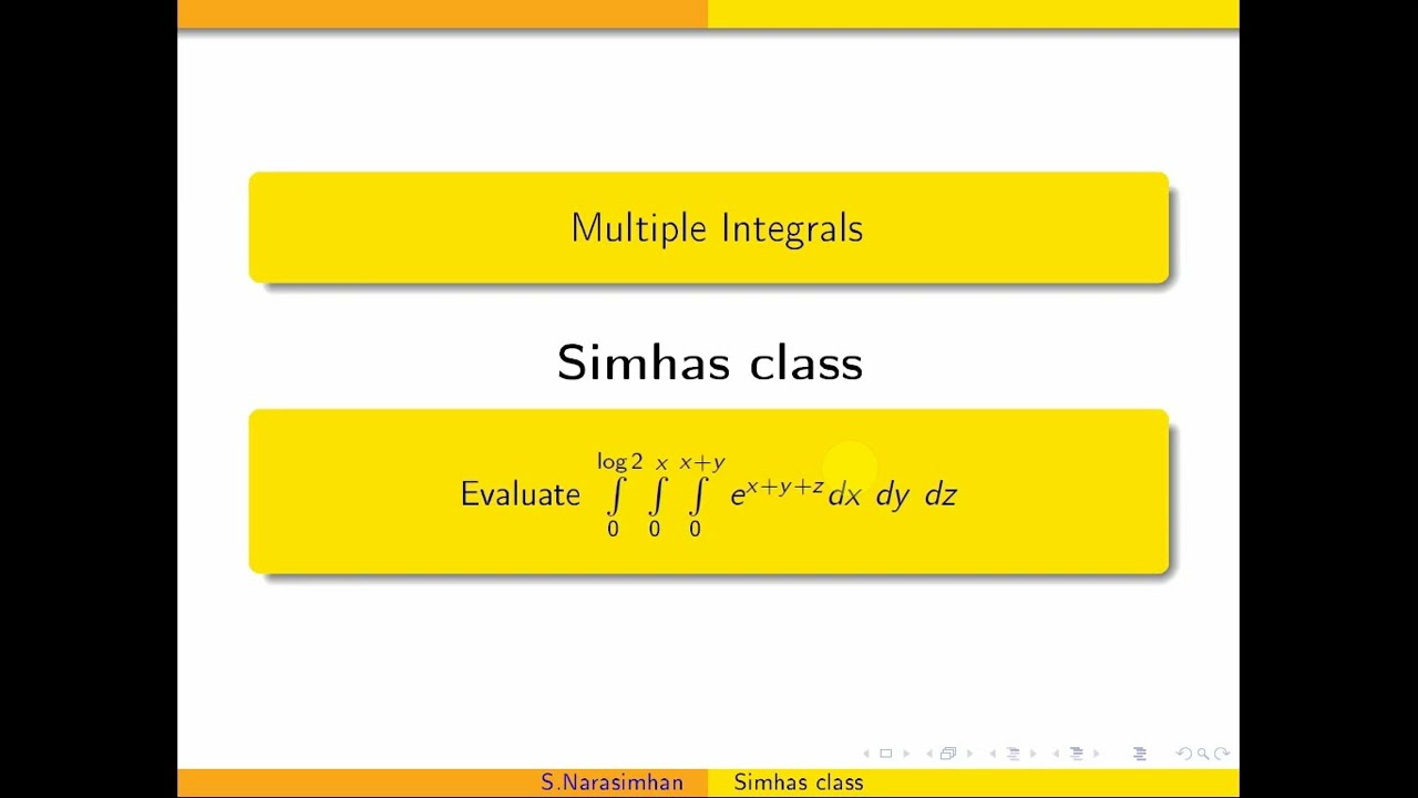 #tripleintegrals|| integral 0 to log2 integral 0 to x integral 0 to {x+y}  e^{x+y+2} dx dy dz