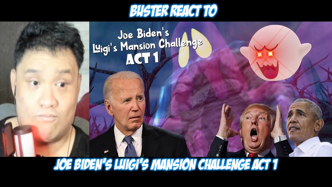 Buster Reaction to Joe Biden's Luigi's Mansion Challenge Act 1 @shy_kong