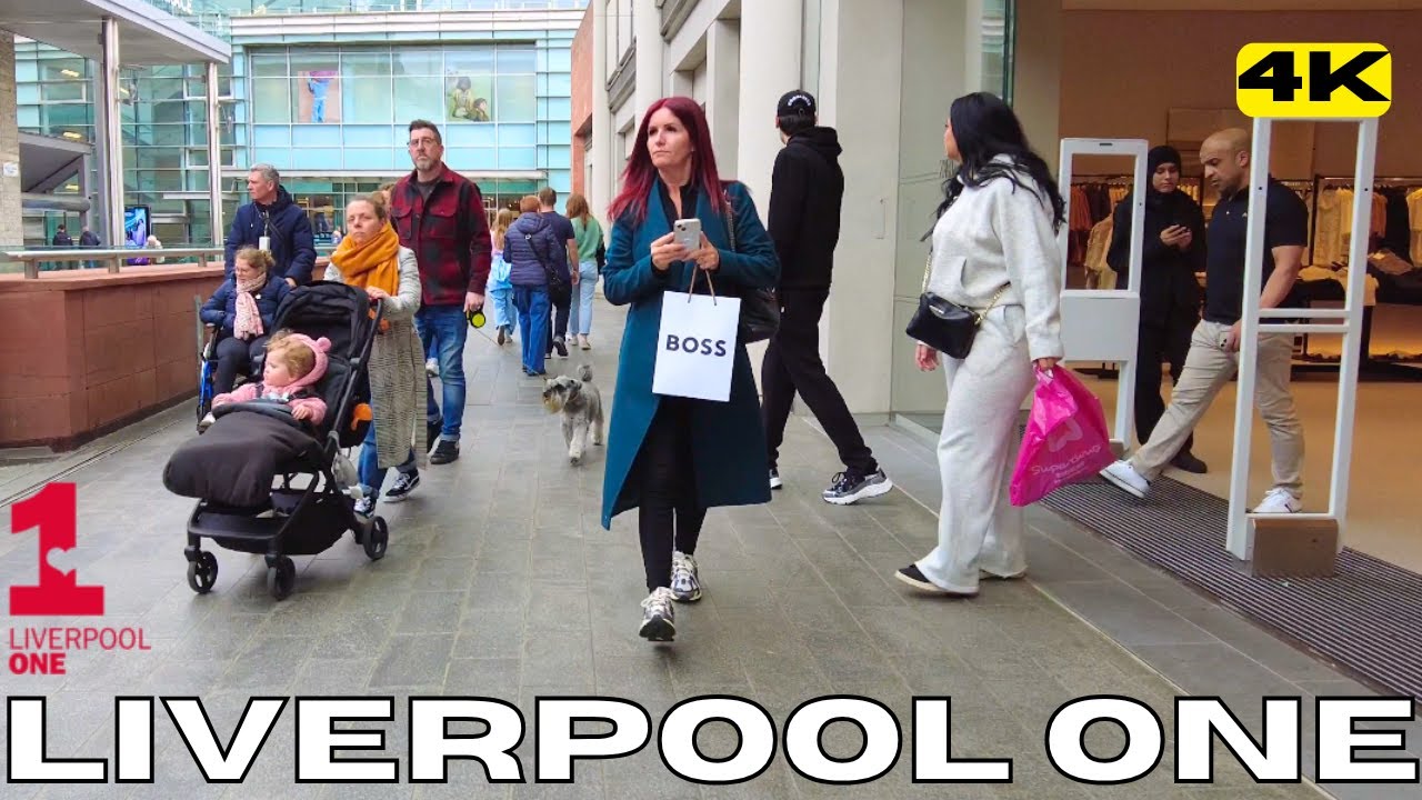 England LIVERPOOL ONE Shopping Centre Full Walk Tour UNITED KINGDOM UK 4K