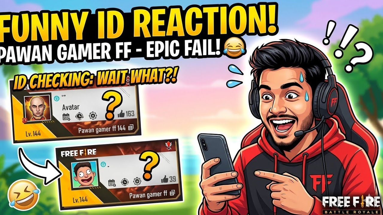 Free fire funny ID checking funny reaction Live