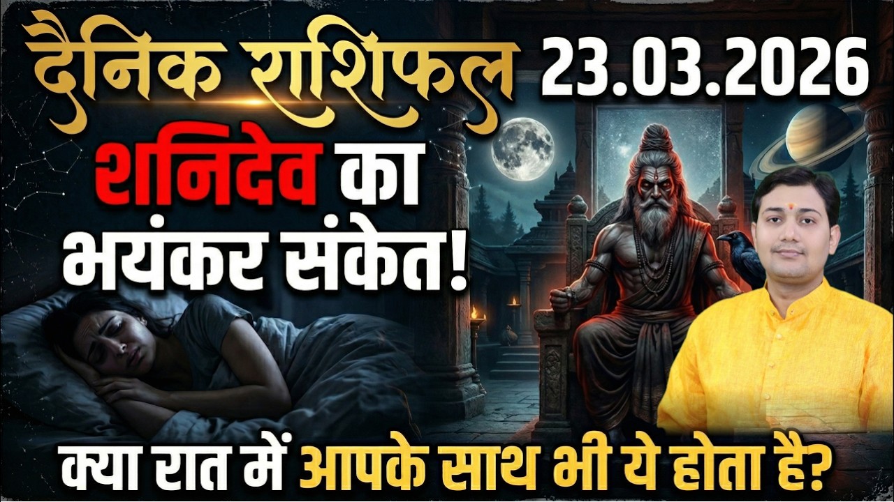 बिना कुंडली देखे जानें 1 मिनट में! 23 March 2026 |Aaj Ka Rashifal | किस ग्रह का है राज? दैनिक राशिफल