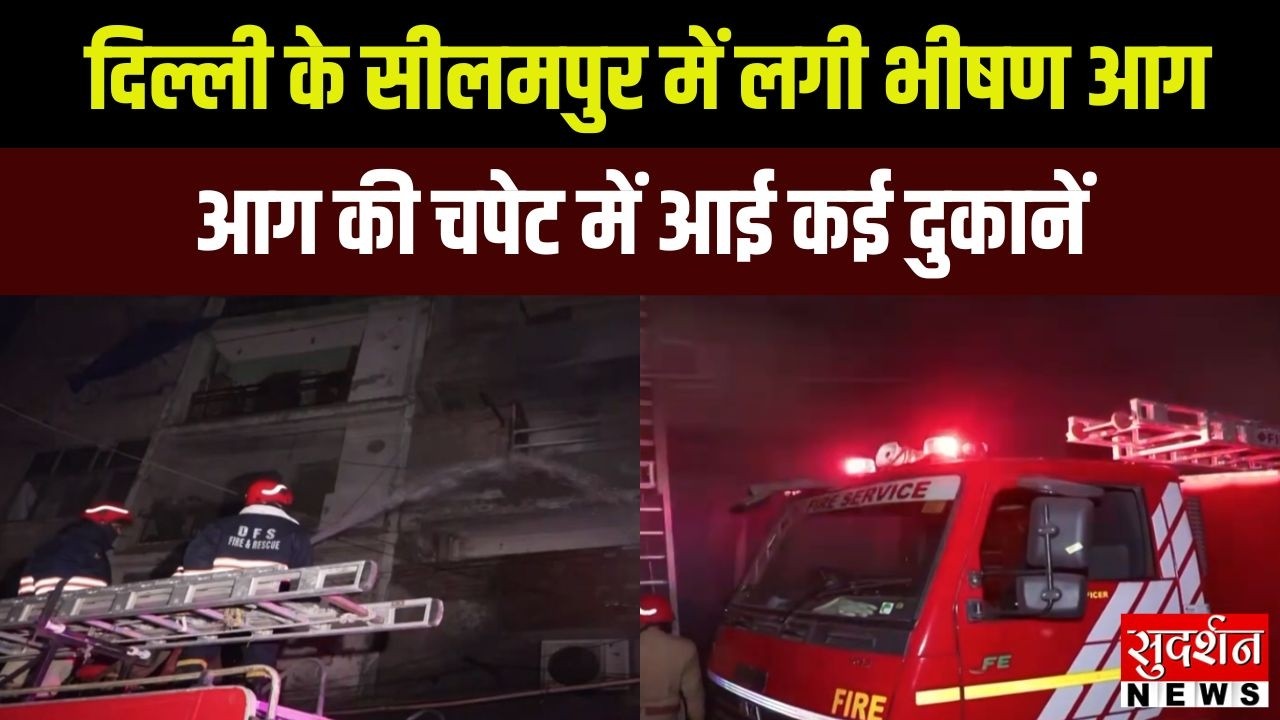 Delhi के सीलमपुर शॉपिंग कॉम्प्लेक्स में लगी भीषण आग, कई दुकानें जलकर खाक | Fire Incident | News