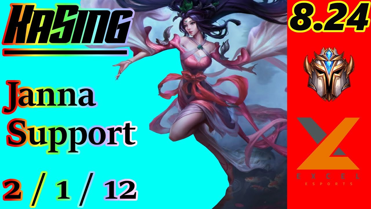 KaSing as Janna Support - S8 Patch 8.24 - EUW Challenger - Full Gameplay