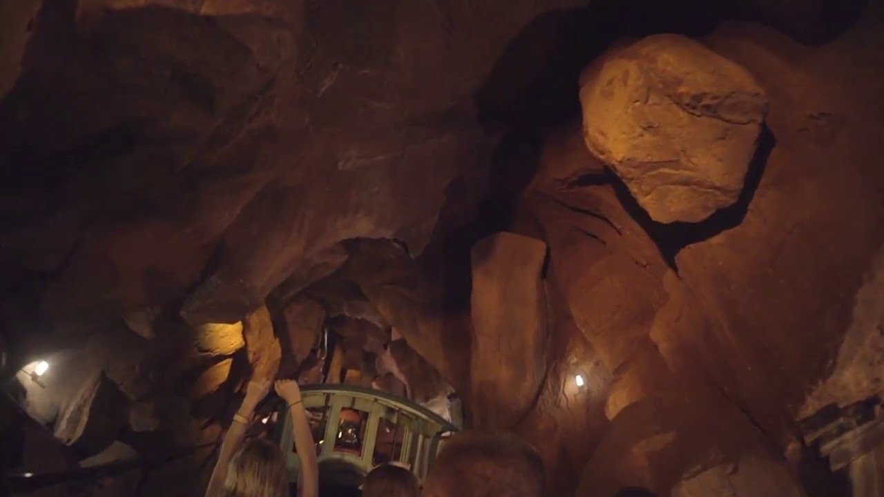 POV of Big Thunder Mountain Railroad Disneyworld at Night Ultra Low Light