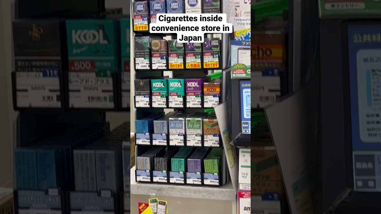 Cigarettes at konbini Japan🇯🇵 #youtubeshorts