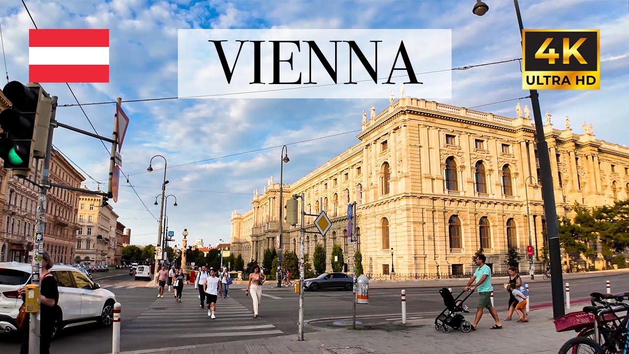 Sunset Stroll Through Vienna | 4K Walking Tour (July 2024)