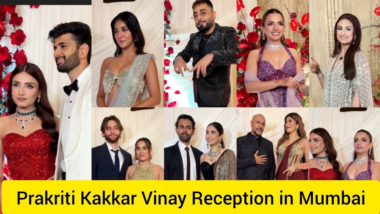 Prakriti Kakkar Vinay Reception Prakriti Sukriti Radhika Akasa singh Vishal Dalani  Barkha Singh ❤️😍