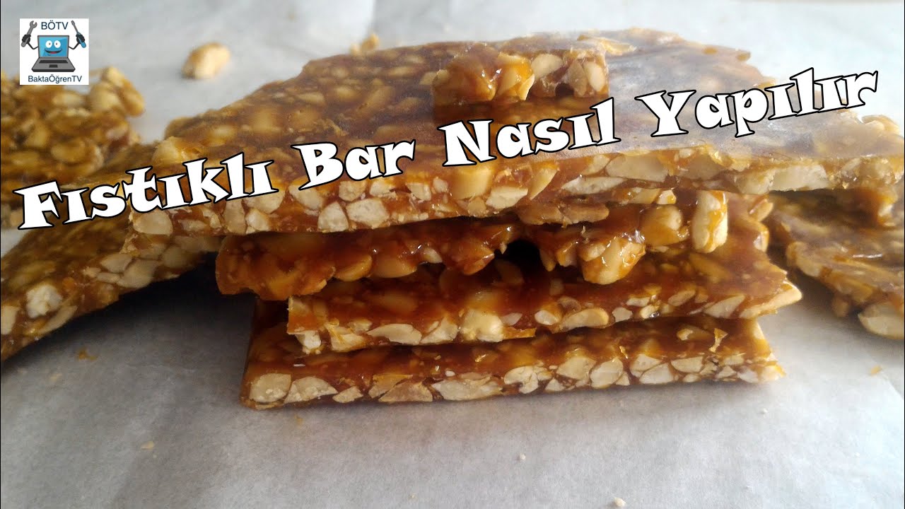 🥜Evde Yer Fıstıklı Krokan Nasıl Yapılır, Tarifi Yer Fıstıklı Bar nasıl  yapılır