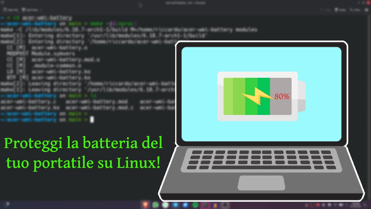 Gestione della Batteria su Portatile Acer con Linux
