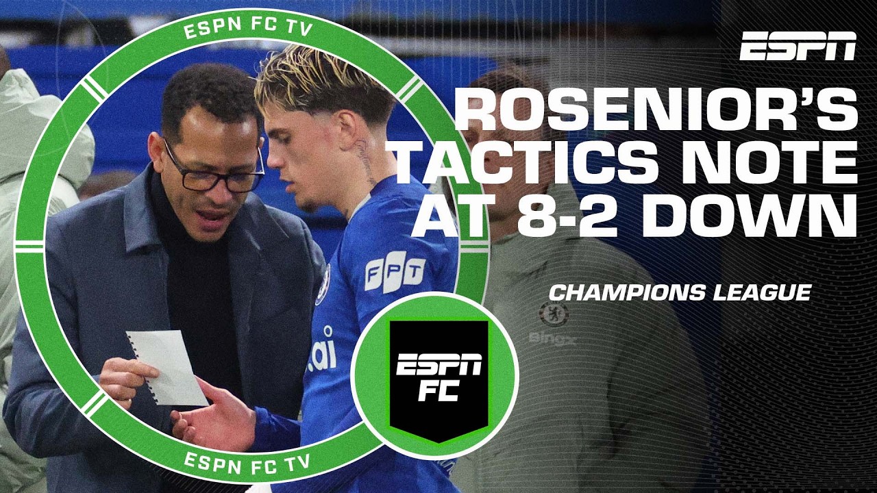 ‘WASTE OF TIME!’ Liam Rosenior gives out tactics note at 8-2 down in Chelsea vs. PSG | ESPN FC