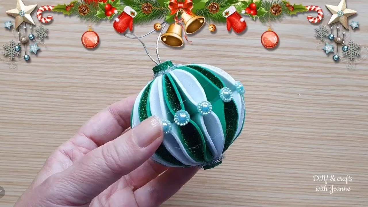 Новогодние игрушки из глиттерного фоамирана своими руками/ Glitter Foam Christmas toys