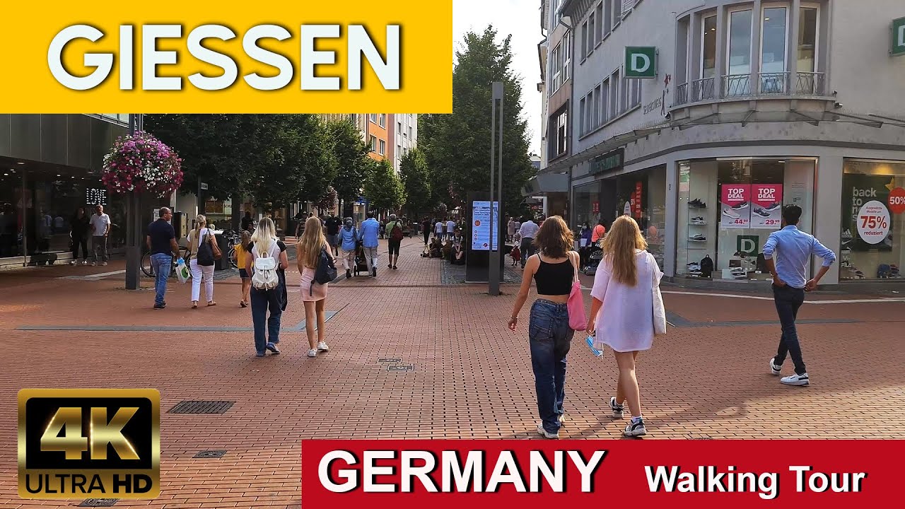 🇩🇪 GIESSEN,  Germany Walking Tour - 4K 60fps UHD