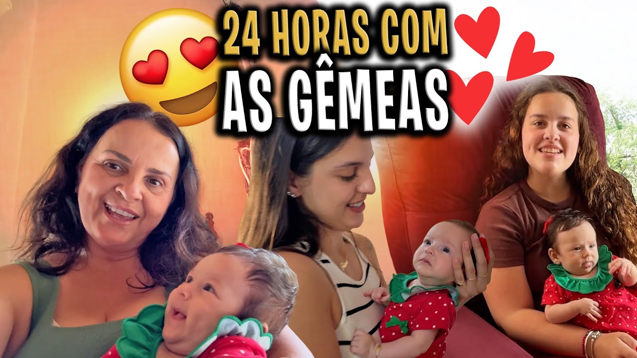 24 HORAS COM AS GÊMEAS - MUITA FESTA E COMILANÇA O DIA INTEIRO