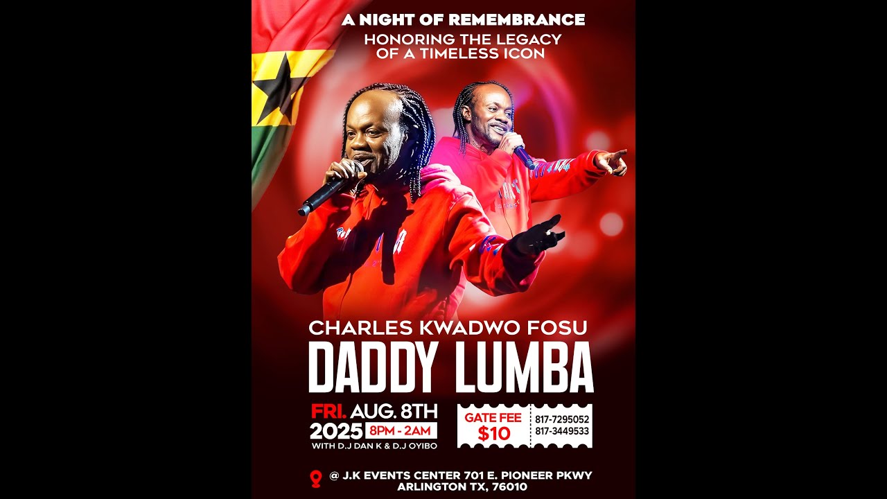 Dallas-Texas Host CANDLE VIGIL NIGHT for Music Icon DADDY LUMBA
