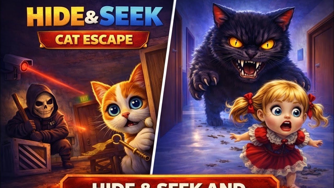 LIVE 🔴🐱 Cat Escape 😱 | Hide & Seek Challenge 🤗💪 Mobile Gameplay 📱🔥#CatEscapeGame #HideAndSeek #Viral