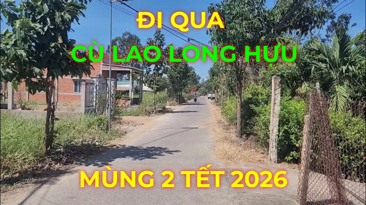 Đi qua Cù Lao Long Hựu, Kinh Nước Mặn mùng 2 tết 2026