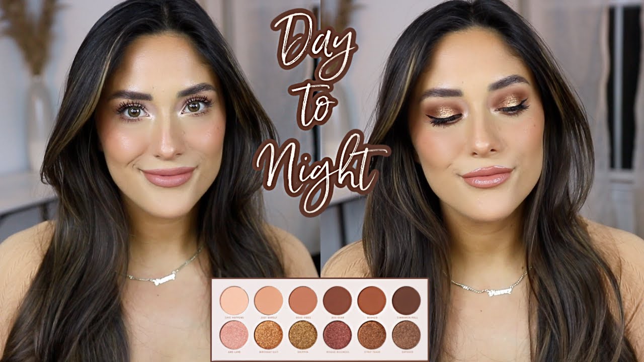 EASY DAY TO NIGHT LOOK WITH NEW MORPHE X JACLYN HILL DIVINE NEUTRALS PALLETTE