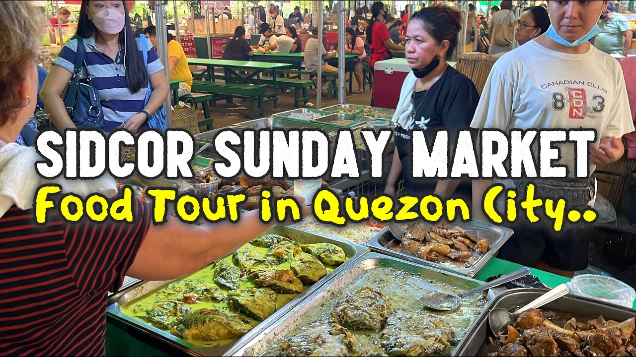 Philippines FOOD TOUR at SIDCOR SUNDAY MARKET, QUEZON CITY | Street Food, Fresh Produce, Plants, Etc