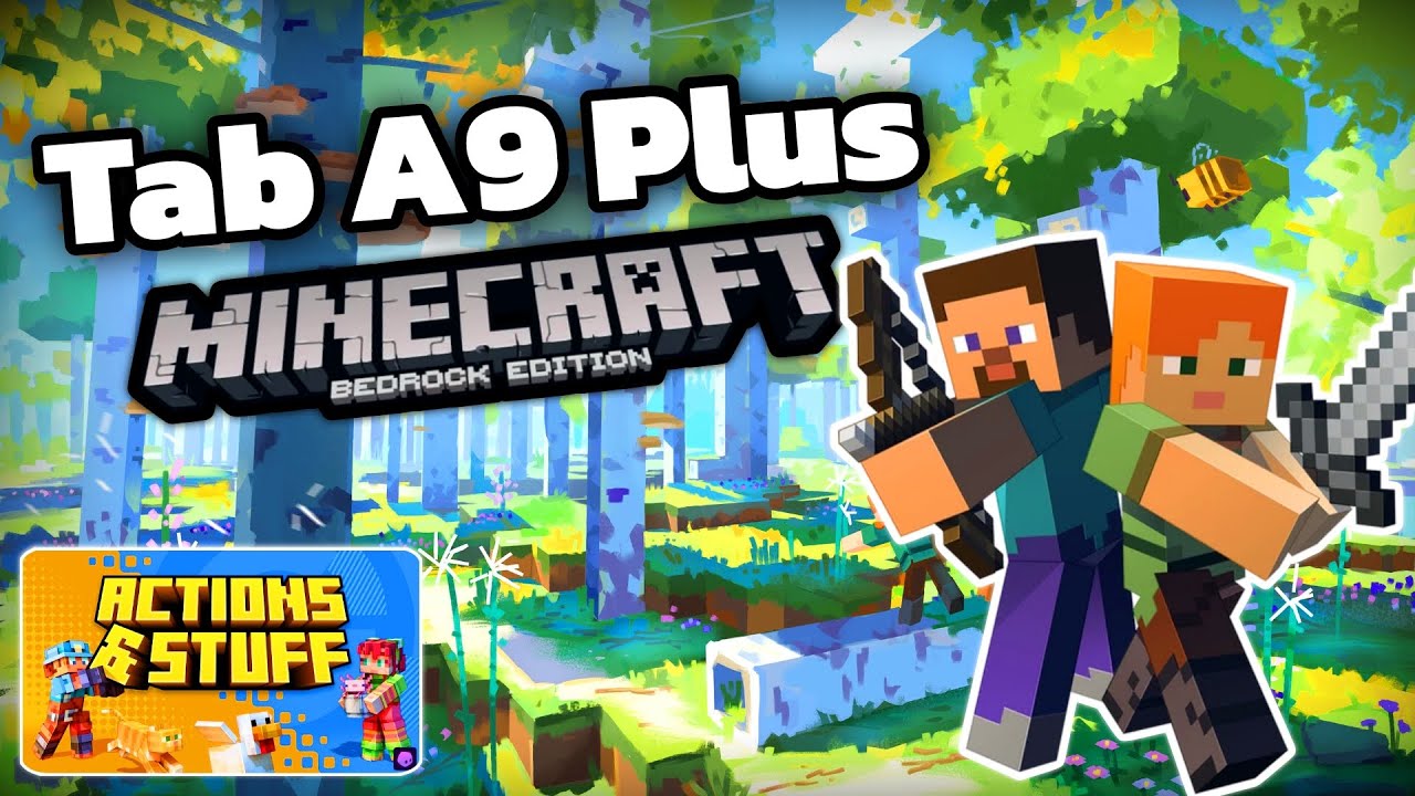 - Samsung Galaxy Tab A9 Plus Teste de desempenho no Minecraft Bedrock 1.21 + Actions & Stuff 1.1 !!!