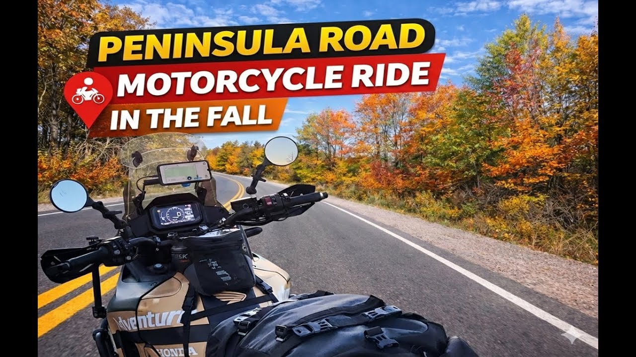 🌄 Scenic Motorcycle Ride on Peninsula Road | Ontario Backroads POV | Honda Transalp 750