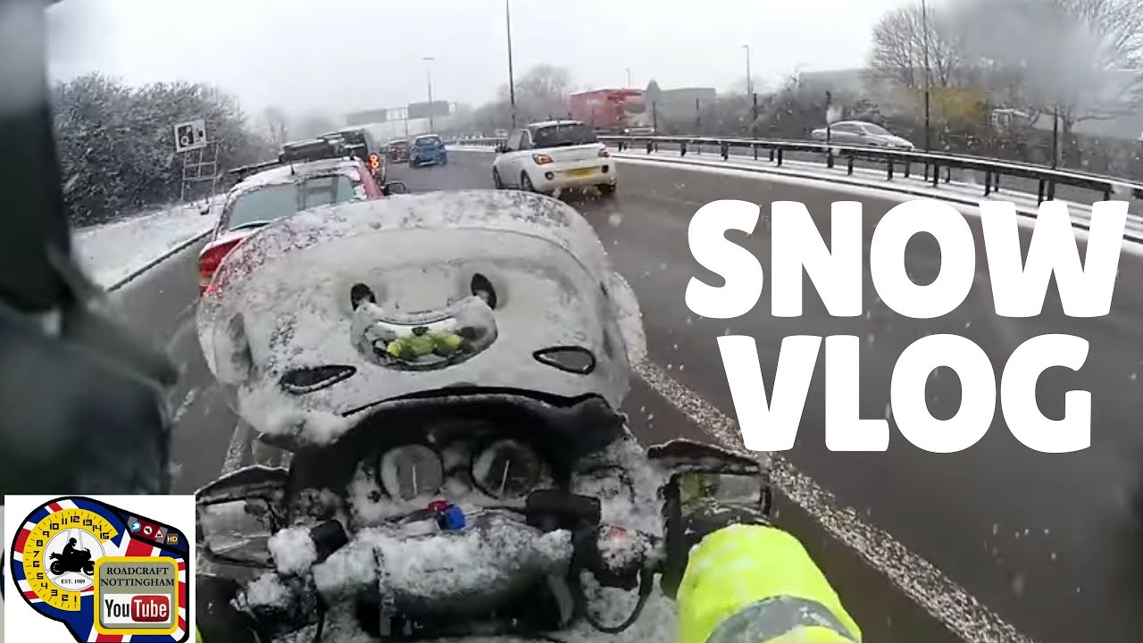 Motorcycle riding tips : Another scary snowy ride