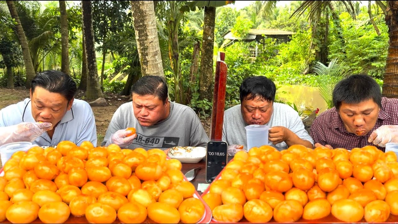 Chia Cặp Thi Ăn Khủng Khiếp Quá/ 9 KÝ HỘT VỊT SỐT CHUA NGỌT Thắng Được 4Tr | ATN 