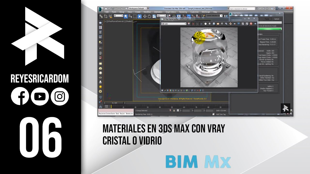 06   Materiales en 3ds Max con Vray   Cristal o Vidrio
