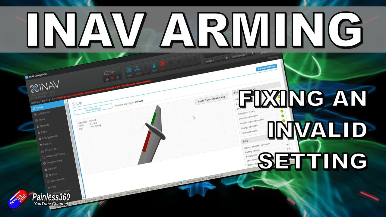 How to fix Invalid Setting: Gyro_Hardware_LPF: Invalid Setting Error in INAV
