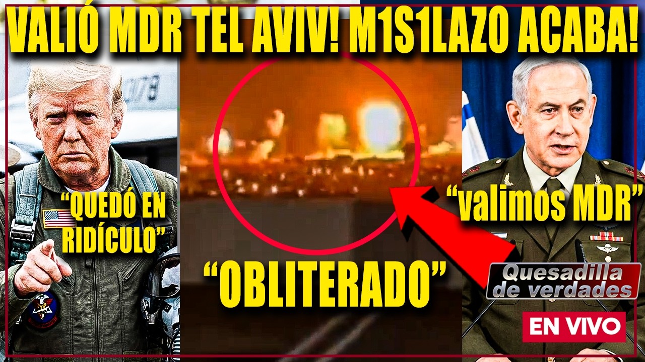🚨m1s1laz0 IMPOSIBLE SUCEDI&Oacute;! 1100 M*RTOS ISR4EL! SEDE MOSSAD OBLITERADA!!! TRUMP S4TANYAHU ES IA!!!