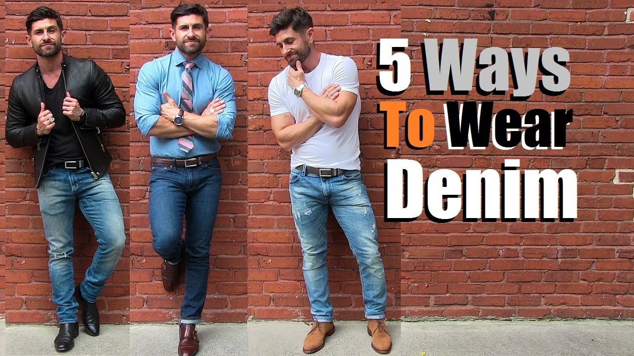 5 AWESOME Ways To Wear Your Favorite Jeans! Simple (But COOL) Outfit Ideas For Men